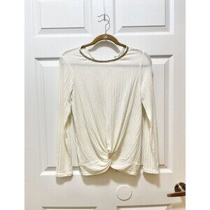 Juicy Couture Blouse Top Long Sleeve Size S Beads